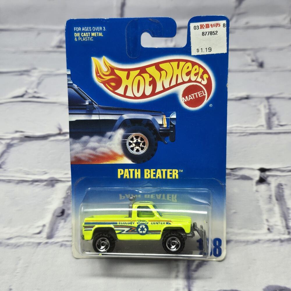 Hot Wheels Path Beater #198 Yellow Die-Cast Truck 1991